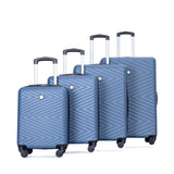 ZNTS luggage 4-piece ABS lightweight suitcase with rotating wheels, 24 inch and 28 inch with TSA lock, W284P149252