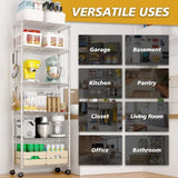 Heavy Duty Shelves 72.83" H Wire Shelving Unit with Wheels 1020LBS NSF Metal Shelves for 57206699