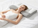 2 PCS Dual Zone Support Bed Pillow, Ergonomic Pillow with Ear Cutout for Side Sleepers, Breathable 01006187
