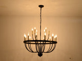 15-Light Chandelier Industrial Iron Candle Chandelier Modern Suspended Farmhouse Pendant Light W5008P479818