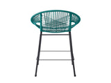 Ferrara Outdoor Patio Teal Faux Wicker Barstool, Set of 2 N775P266222T