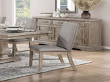 Set of 2 Side Chairs Upholstered Backrest Seat Nailhead Trim Brown Gray Finish Dining Furniture B011P239562