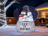 6 FT Lighted Christmas Inflatable Decoration, Large Inflatable Snow Globe with Snowman Family, Funny 42261494