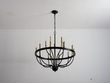 18-Light Chandelier Industrial Iron Candle Chandelier Modern Suspended Farmhouse Pendant Light W5008P479819