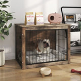 Dog Crate Furniture , Wooden Dog Crate with Double Doors, Dog Furniture, Indoor Dog Kennel, W331P225793