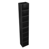 ZNTS 8-Tier Media Tower Rack, CD DVD Slim Storage Cabinet with Adjustable Shelves, Tall Narrow Bookcase W1781105106