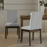 Upholstered Channel-back Dining Chair Set of 2 B035P262673