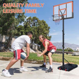 Basketball Hoop 5.73-10FT Height Adjustable Portable Basketball Goal for Indoor Outdoor Basketball W2031P268879