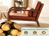 Comfy Armchair with Removable Cushions & Lumbar Pillow, Ergonomic Accent Chair Support 400 lbs 63921264
