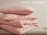 3-Piece Full/Queen Comforter Set,Pink B035P408218