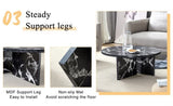 Versatile MDF Black Round Coffee Table for Various Interior Styles, Exhibiting Modern Minimalism and W3226P278920