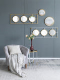 3 Mirror Piece Wall Mirror in Gold Rectangular Frame, Home Wall Decor for Bedroom Living Room, W2078124320