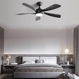 ZNTS 52 Inch Modern Ceiling Fan 3 Color Dimmable 5 ABS Blades Remote Control Reversible DC Motor W882P146310