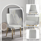 Modern Pu Sponge-Filled Dining Chair, Solid Wood Metal Legs, Suitable for Restaurants, Living Rooms W1535P227672