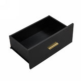 Modern Black 9-Drawer Dresser for Bedroom - Ample Storage Wide Chest of Drawers, Sturdy & Safe W1785P201148