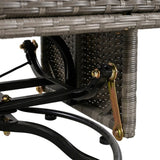 TREXM Outdoor Swivel Chair with Cushions, Rattan Egg Patio Chair with Rocking Function for Balcony, GL-WF318105AAE