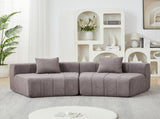 Chenille curved sectional sofa with 2 pillows,Curved Symmetrical Modular Semi Circular Sofa W834P514621