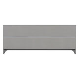 Twin Floor Bed with Bedside Bookcase,Shelves,Guardrails,Grey W504142770