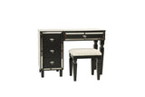 Traditional Formal Black Color Vanity Set w Stool Storage Drawers 1pc Bedroom Furniture Set Tufted B011111845