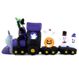 8.2ft Halloween Inflatable Train - Witch, 4 Ghosts & Pumpkin Design, 7 LED Lights 48309737