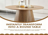 Wooden Dining Table, Flexible and Extendable, Multi-functional and Space-saving, Fashionable Oval 92859442