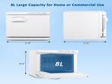 Hot Towel Warmer for Facials Massage, Esthetician Towel Heating Cabinet White, Aluminum Chamber, 55972334