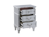 Mystic Contemporary Style Nightstand made with wood in Silver B009P309544