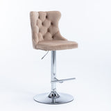 Furniture,Swivel Velvet Barstools Adjusatble Seat Height from 25-33 Inch, Modern Upholstered Chrome 70536881