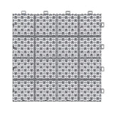 12 x 12 Inch Gray Interlocking Deck Tiles Plastic Waterproof Outdoor All Weather Anti-slip Bathroom 55281923