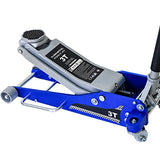 ZNTS 3T Aluminum Iron Horizontal Jack/Hydraulic Trolley Service/Floor Jack with Extra Saddle W1102P154126