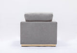 Grey Accent Chair with Cushion B062P209168