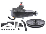 Saginaw Power Steering Pump Bracket Kit & 2 Groove Keyway Pulley Fit for Small Block Chevy 265 283 21425676