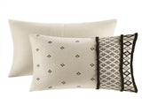 3 Piece Cotton and Flax Linen Blend Comforter Set Natural King/Cal King B03596415