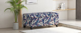 Luxury Storage Ottoman with Floral Patterned Fabric, Soft-Close Hinges, Multi-Functional Footrest & N767P257582L