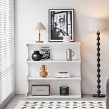 Multifunctional 4-Tier White Book Shelf & Coffee Table for Living Room Bedroom Dining Room Study W1801137471