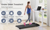 ZNTS 2 in 1 Under Desk Electric Treadmill 2.5HP, Remote Control, Display, Walking Jogging Running Machine 82118414