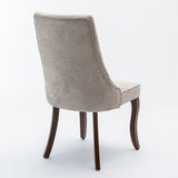 Rayon Cloth Flocking Linen Dining Chairs Channel Kitchen Dinner Chair Comfy Fabric Upholstered W1143P151492