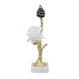 Aluminum Candle Holder with Marble Stand, 8x5x15" W2078P172361