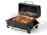 65 x 47 x 49 cm Black Tabletop Charcoal Grill with Chimney and Handle 700&degC High-Temperature 24264518