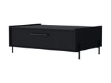 Black Coffee Table with Flip-Down Door B062P252207