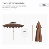 ZNTS Outdoor beach umbrella/Sun Umbrella （Prohibited by WalMart） 53253212