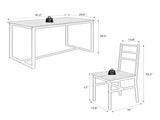 Dining Set for 4, 5 pieces Farmhouse Dinette Set with 4 chairs, Mid-Century Modern Dining W578P304058