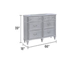 Mystic Contemporary Style 6-Drawer Dresser made with wood in Silver. G150109160