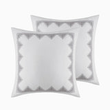 King/Cal King Cotton Printed Duvet Cover Set with Chenille B03596510