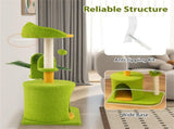 Cat Tree - 22LBS Capacity, Palm Tree Design with Self-Groomer & Scratching Posts 49377663