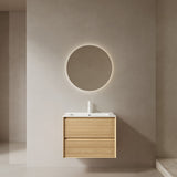 BRON 24" Bathroom Vanity Sink, Modern Wall-Mounted Floating Plywood Bathroom Storage Cabinet W2615P264552
