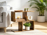 Narrow Side Table with Storage Shelves, 19.7" W x 7.7" D x 22.8" H 79119000