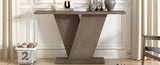Mirod Console Table with Natural Wood Veneer,V-Base Design for Classic Versatility ,Perfect for N760P237962N