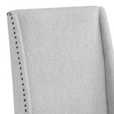 Hirima Modern Elegance Dining Chairs Set of 2 - Light Gray Upholstery with Matte Black Nailhead Trim T2574P248596