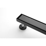 32 Inches Linear Shower Drain, Included Hair Strainer and Leveling Feet W2287P147640